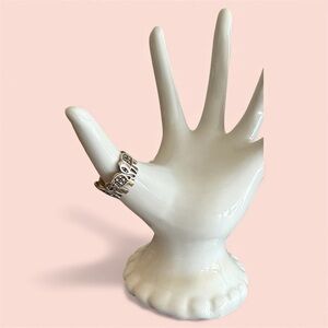 Elephant Design Silver Ring